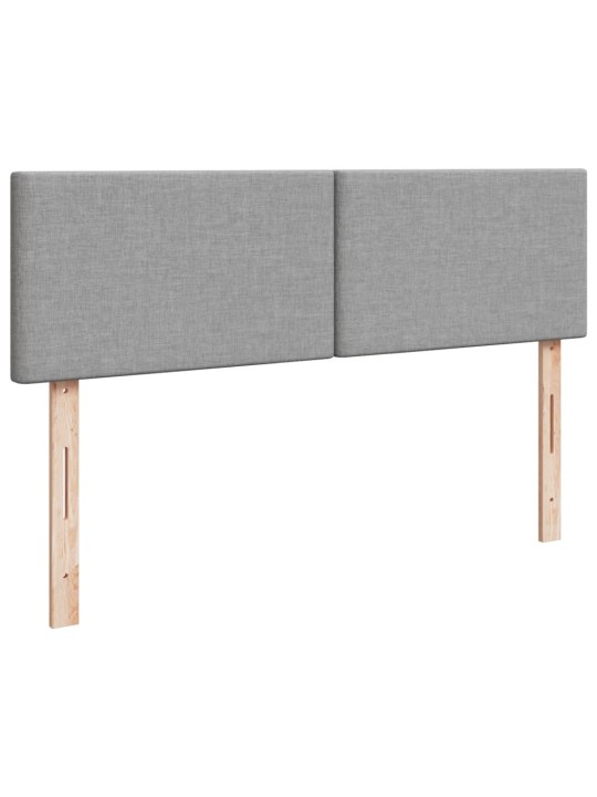 Box spring postel s matrací světle šedá 160 x 200 cm textil