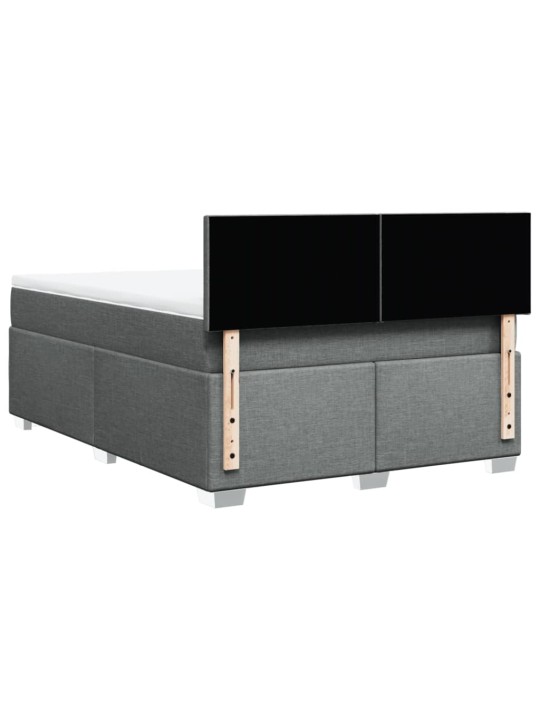 Box spring postel s matrací tmavě šedá 160x200 cm textil