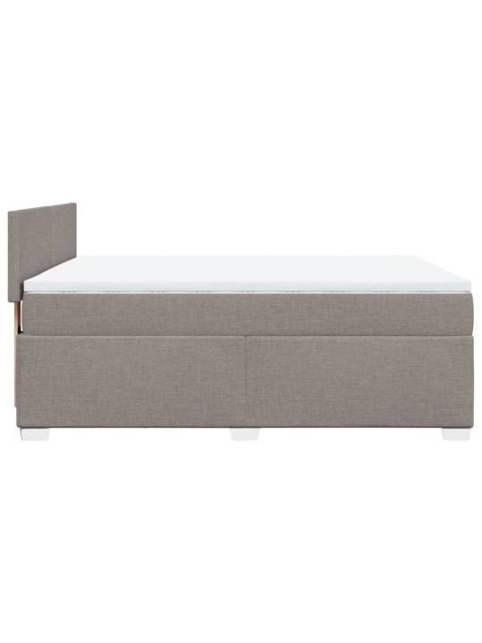 Box spring postel s matrací taupe 160x200 cm textil