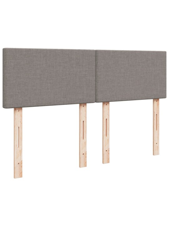 Box spring postel s matrací taupe 160x200 cm textil