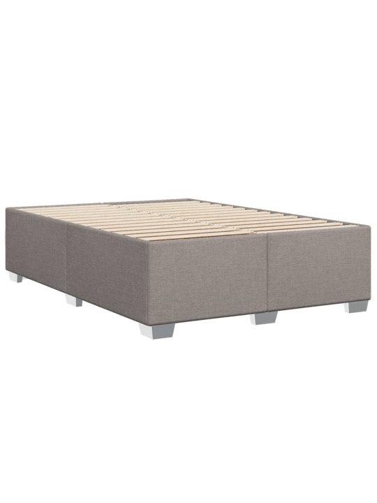 Box spring postel s matrací taupe 160x200 cm textil