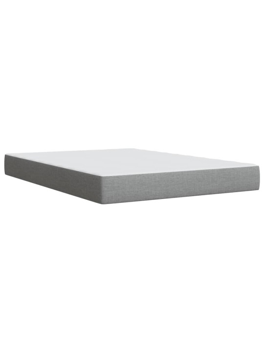 Box spring postel s matrací světle šedá 160 x 200 cm textil