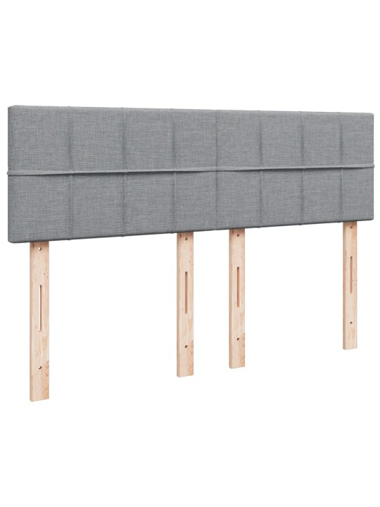 Box spring postel s matrací světle šedá 160 x 200 cm textil