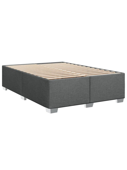 Box spring postel s matrací tmavě šedá 160x200 cm textil