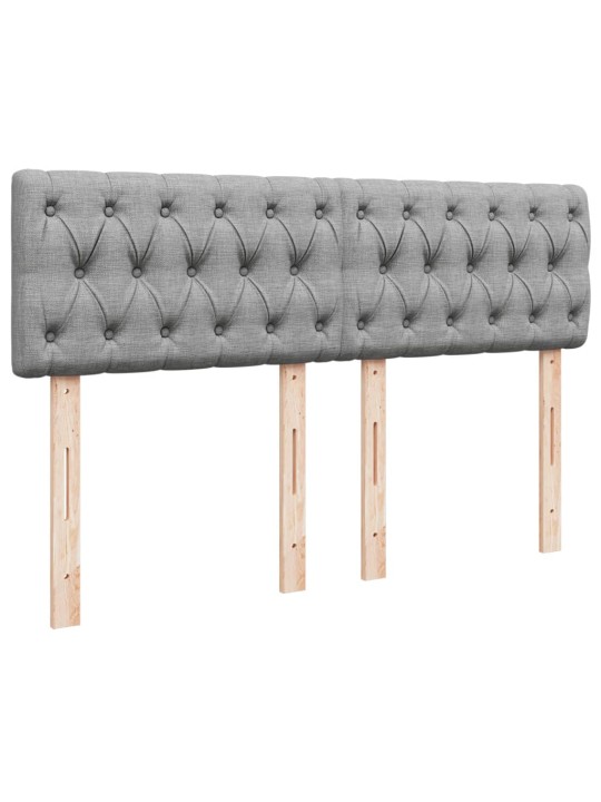 Box spring postel s matrací světle šedá 160 x 200 cm textil