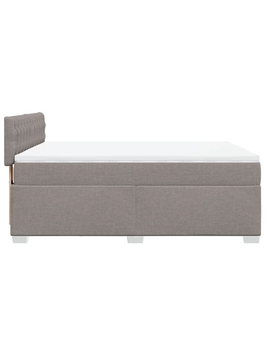Box spring postel s matrací taupe 160x200 cm textil