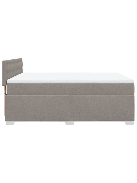 Box spring postel s matrací taupe 160x200 cm textil