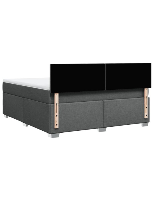 Box spring postel s matrací tmavě šedá 180x200 cm textil