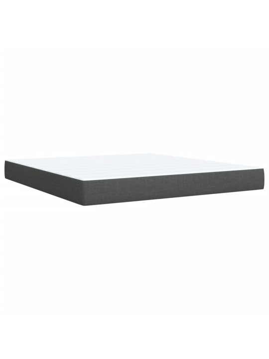 Box spring postel s matrací tmavě šedá 180x200 cm textil