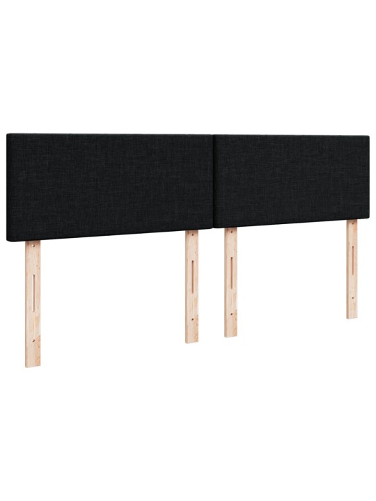 Box spring postel s matrací černá 180x200 cm textil