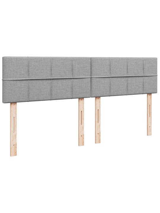 Box spring postel s matrací světle šedá 180 x 200 cm textil