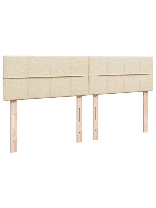Box spring postel s matrací krémová 180x200 cm textil