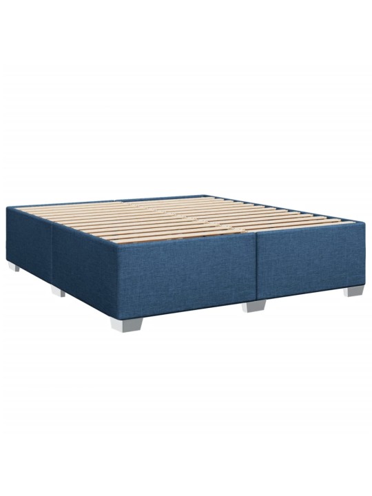 Box spring postel s matrací modrá 180x200 cm textil