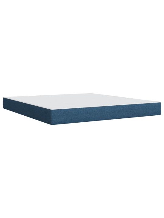 Box spring postel s matrací modrá 180x200 cm textil