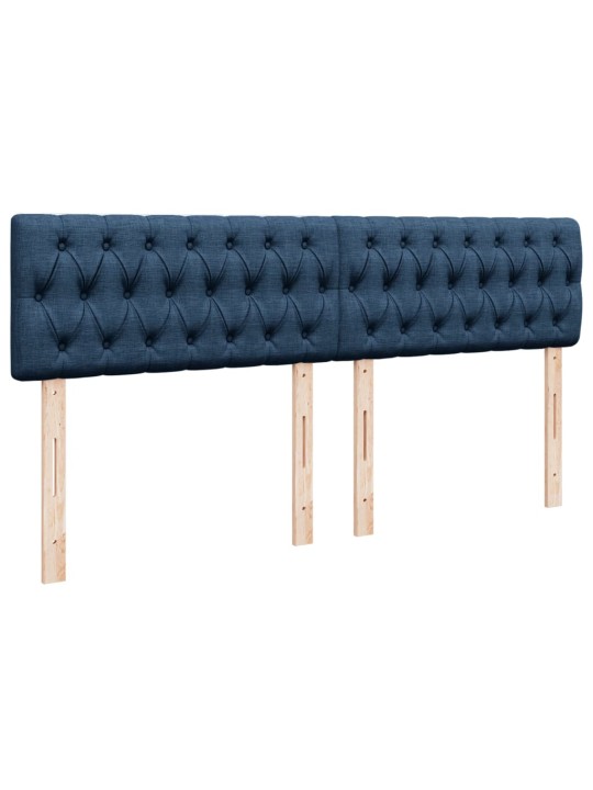 Box spring postel s matrací modrá 180x200 cm textil