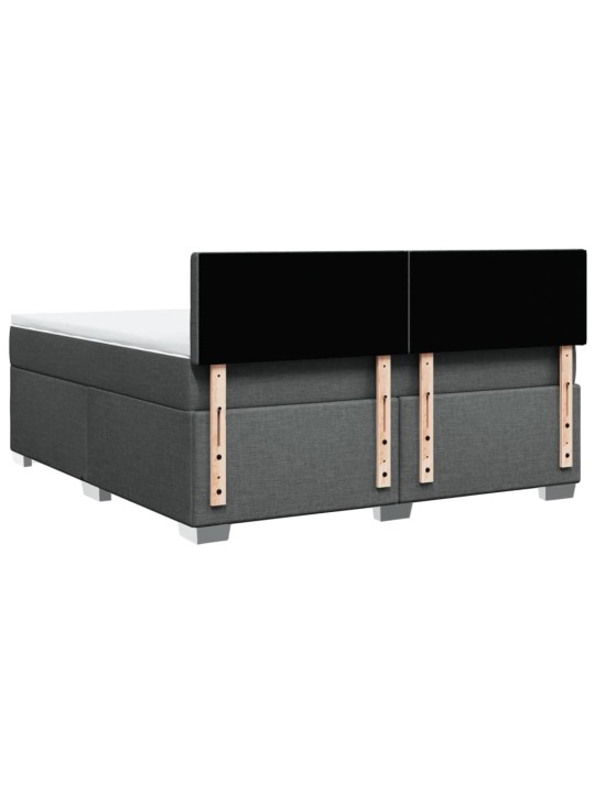 Box spring postel s matrací tmavě šedá 180x200 cm textil