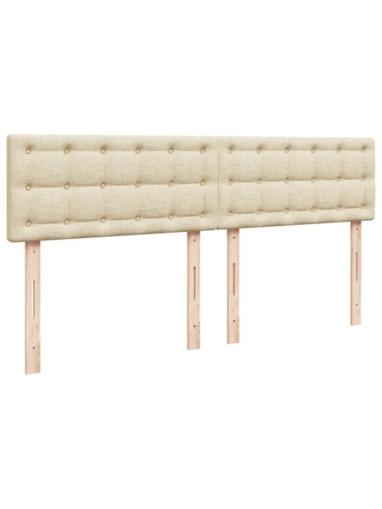 Box spring postel s matrací krémová 180x200 cm textil