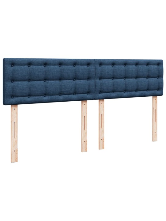Box spring postel s matrací modrá 180x200 cm textil