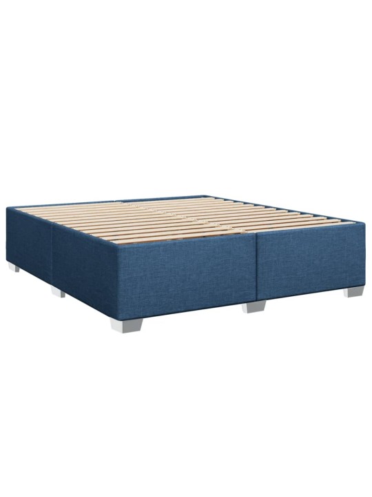 Box spring postel s matrací modrá 180x200 cm textil