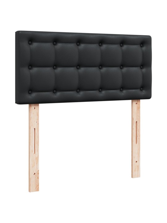 Box spring postel s matrací černá 90x190 cm umělá kůže