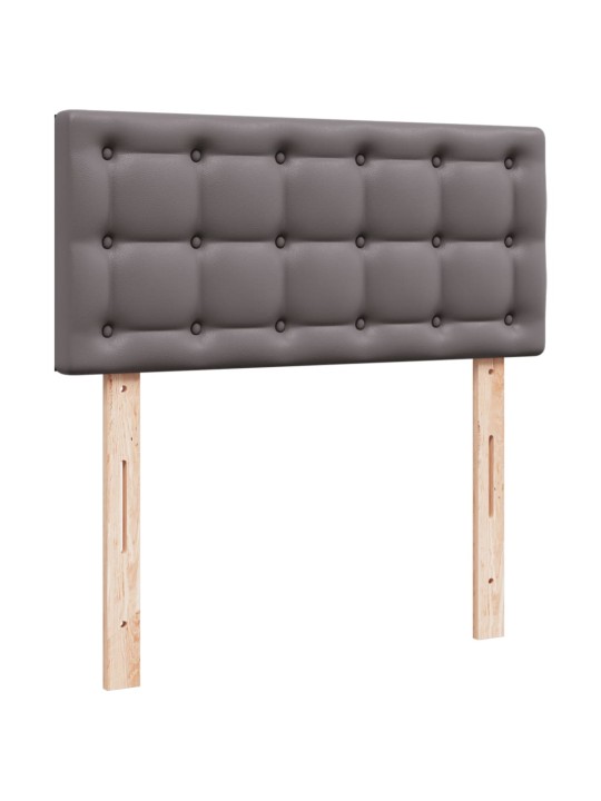 Box spring postel s matrací šedá 90x190 cm umělá kůže