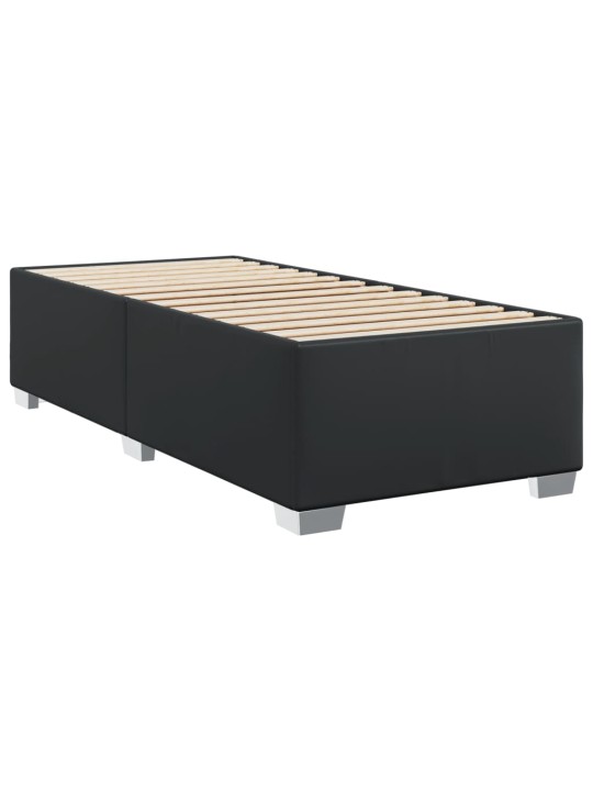 Box spring postel s matrací černá 100x200 cm umělá kůže