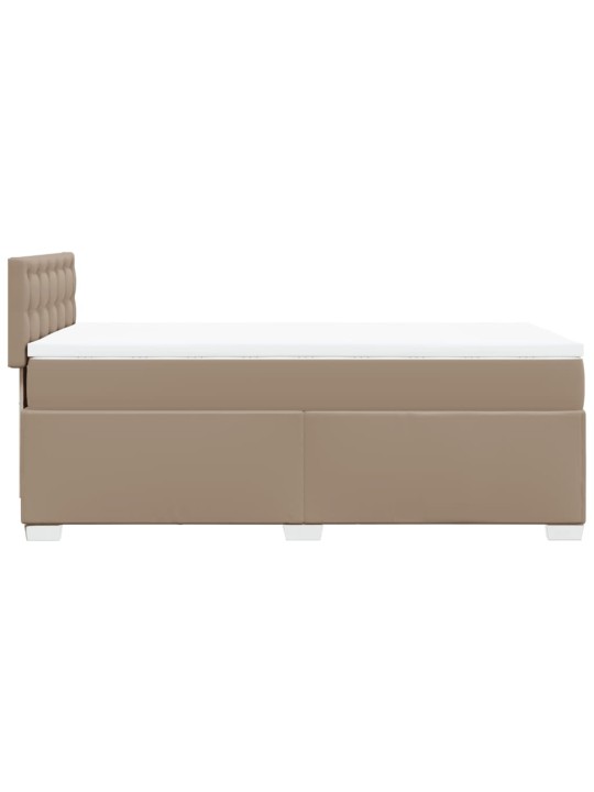 Box spring postel s matrací cappuccino 100x200 cm umělá kůže