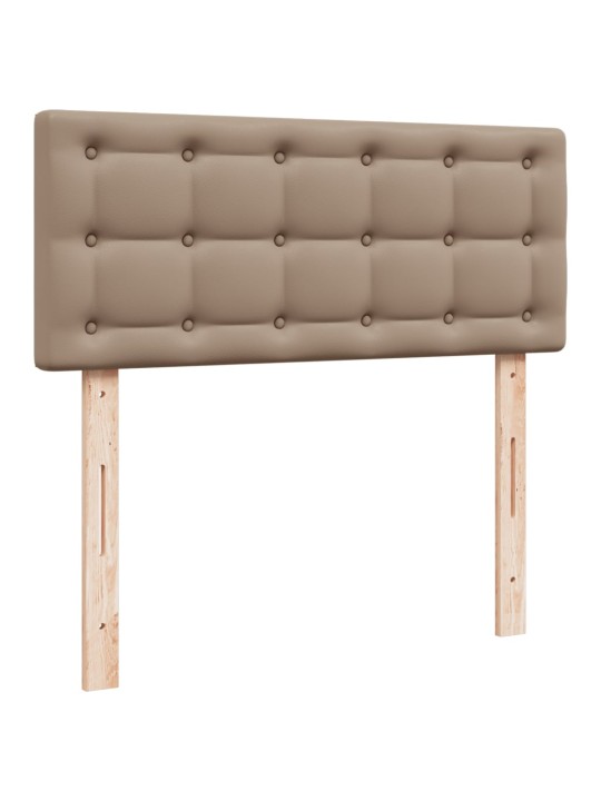 Box spring postel s matrací cappuccino 100x200 cm umělá kůže