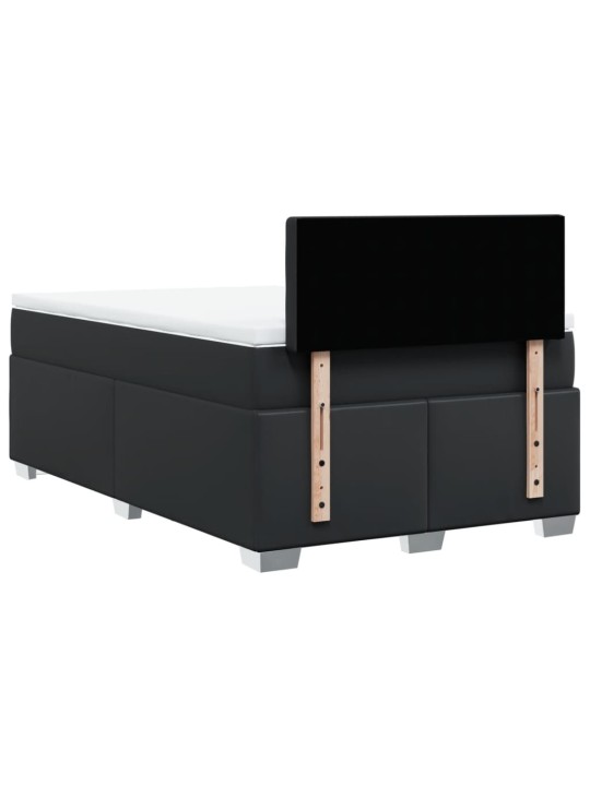 Box spring postel s matrací černá 120x190 cm umělá kůže