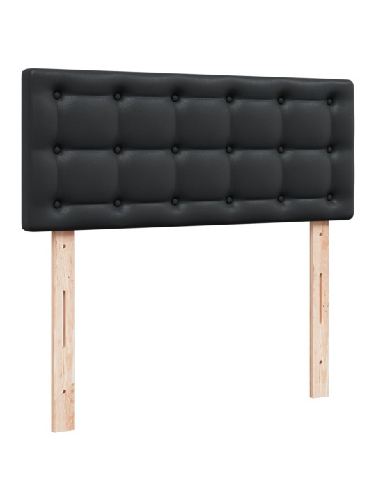 Box spring postel s matrací černá 120x190 cm umělá kůže