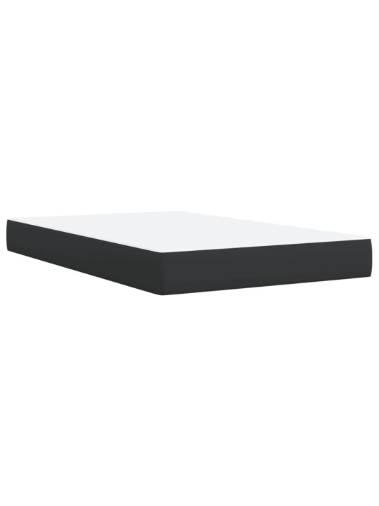 Box spring postel s matrací černá 120x190 cm umělá kůže