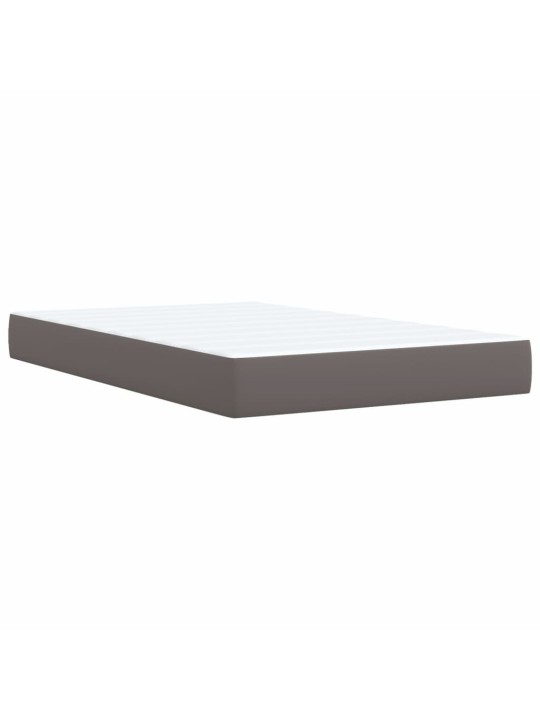 Box spring postel s matrací šedá 120x190 cm umělá kůže