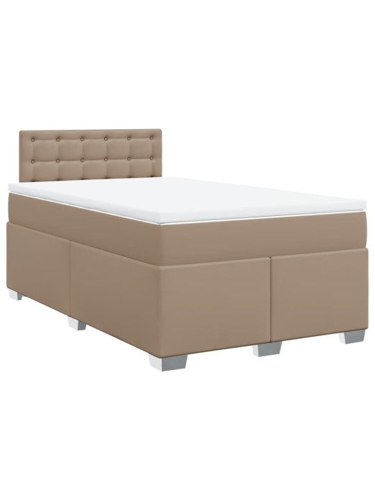 Box spring postel s matrací cappuccino 120x190 cm umělá kůže