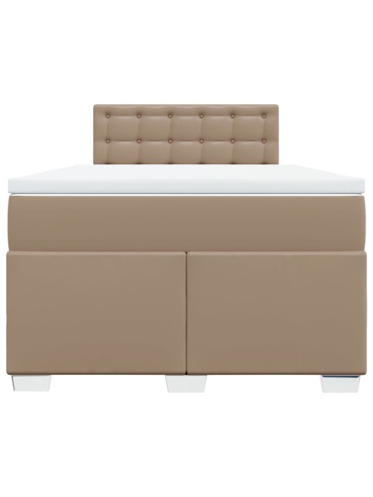Box spring postel s matrací cappuccino 120x190 cm umělá kůže