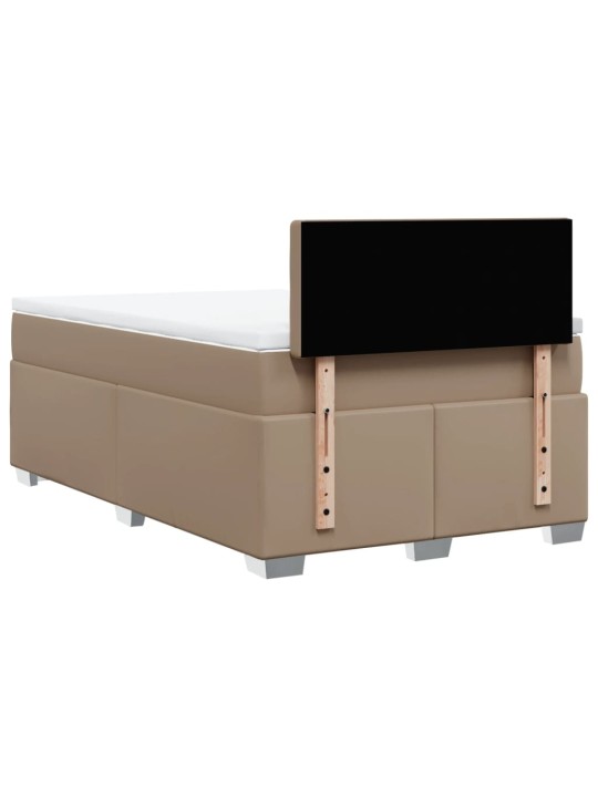 Box spring postel s matrací cappuccino 120x190 cm umělá kůže