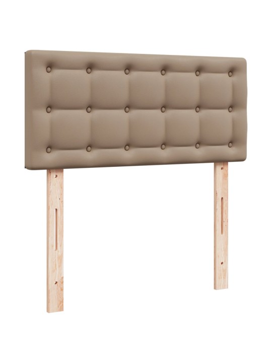 Box spring postel s matrací cappuccino 120x190 cm umělá kůže