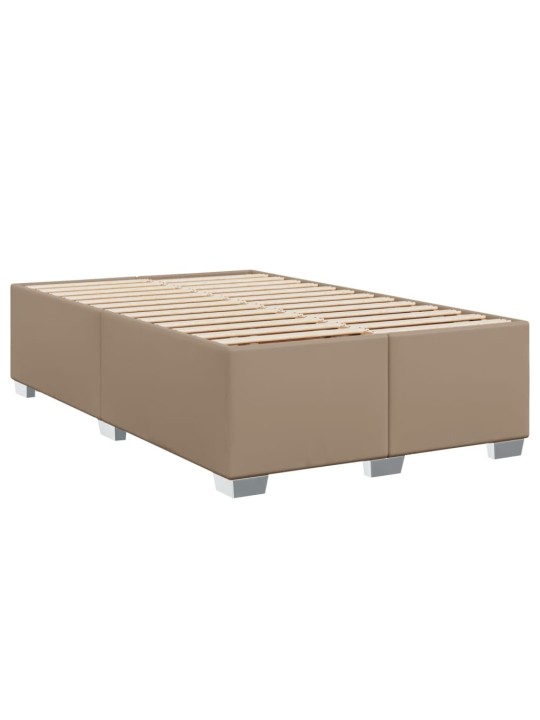 Box spring postel s matrací cappuccino 120x190 cm umělá kůže