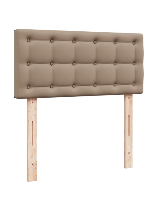Box spring postel s matrací cappuccino 120x200 cm umělá kůže