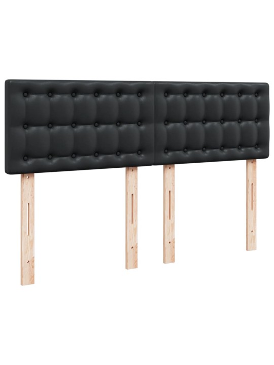Box spring postel s matrací černá 140 x 190 cm umělá kůže