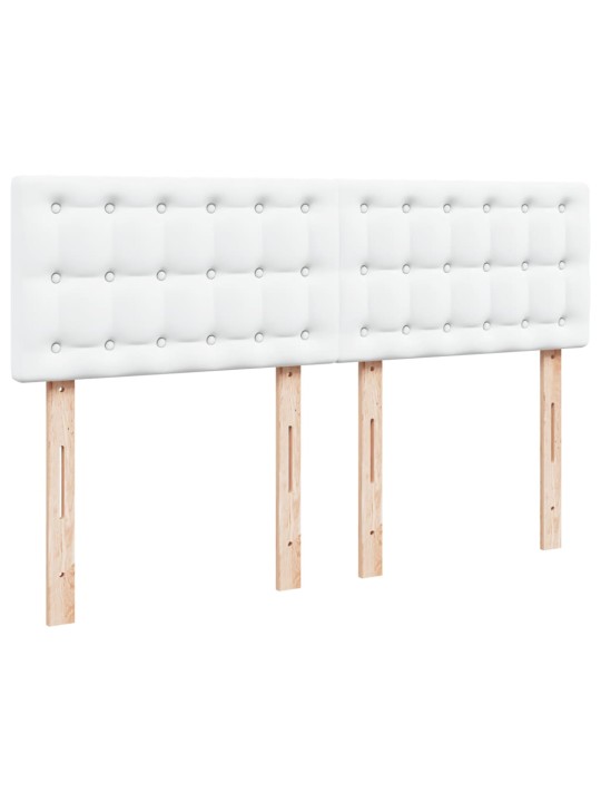 Box spring postel s matrací bílá 140x200 cm umělá kůže