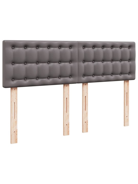 Box spring postel s matrací šedá 140x200 cm umělá kůže
