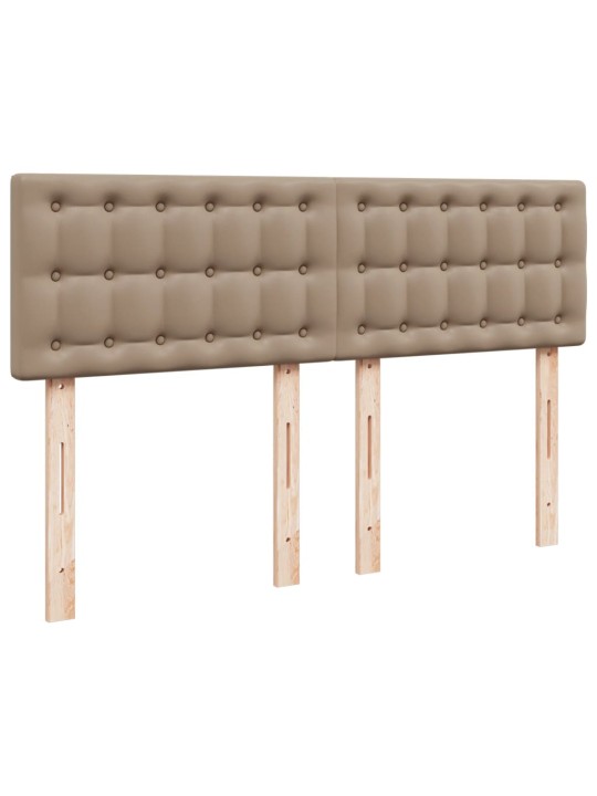 Box spring postel s matrací cappuccino 140x200 cm umělá kůže