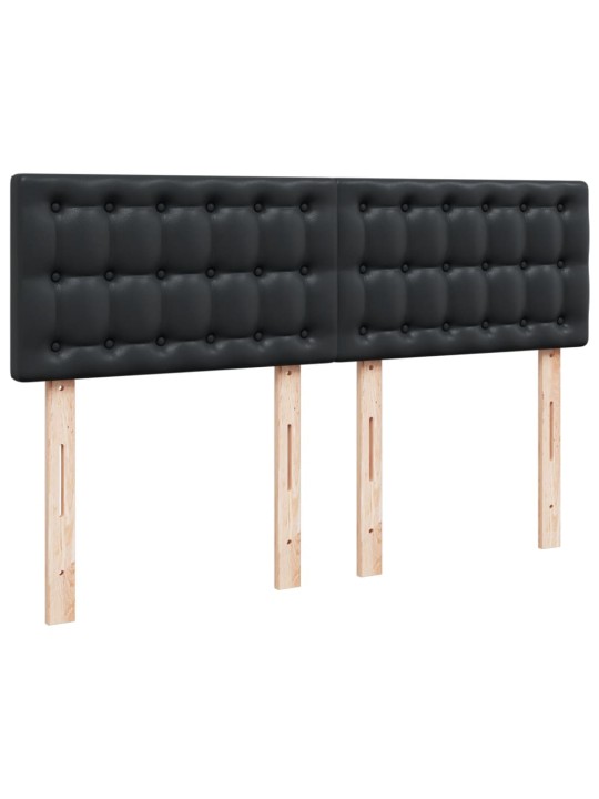 Box spring postel s matrací černá 160x200 cm umělá kůže