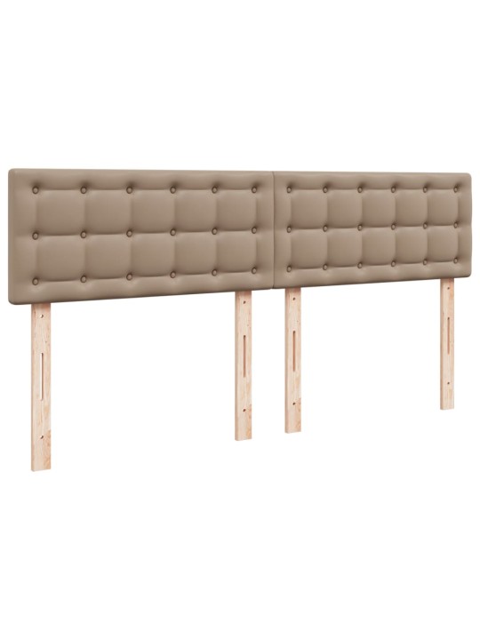 Box spring postel s matrací cappuccino 200 x 200 cm umělá kůže