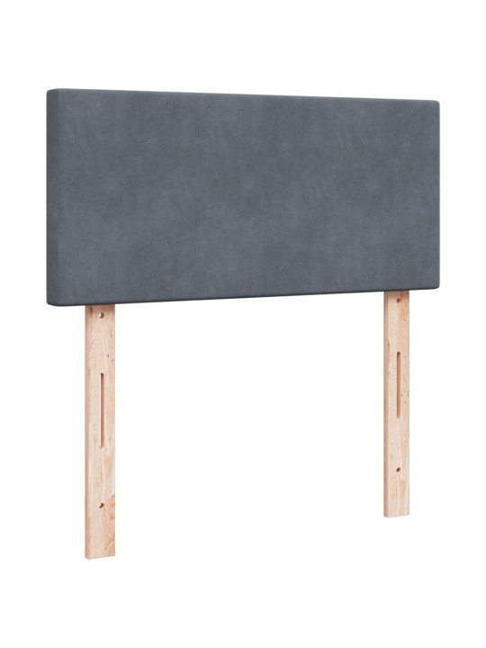 Box spring postel s matrací tmavě šedá 80 x 200 cm samet