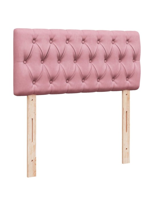 Box spring postel s matrací růžová 90x190 cm samet