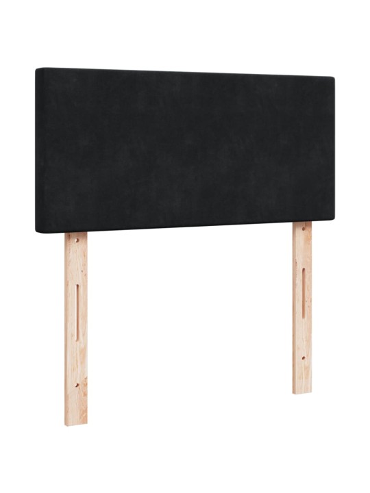 Box spring postel s matrací černá 100x200 cm samet