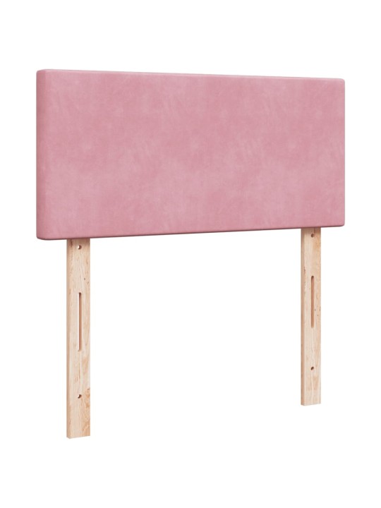 Box spring postel s matrací růžová 100x200 cm samet