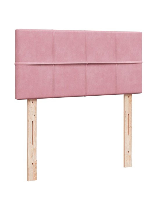 Box spring postel s matrací růžová 100x200 cm samet