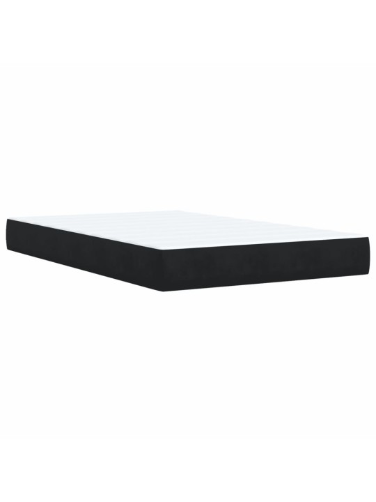 Box spring postel s matrací černá 120 x 190 cm samet